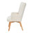 Napster Fuzzy Plush Upholstery Wingback Arm Chair with Solid Wood Legs-898315218