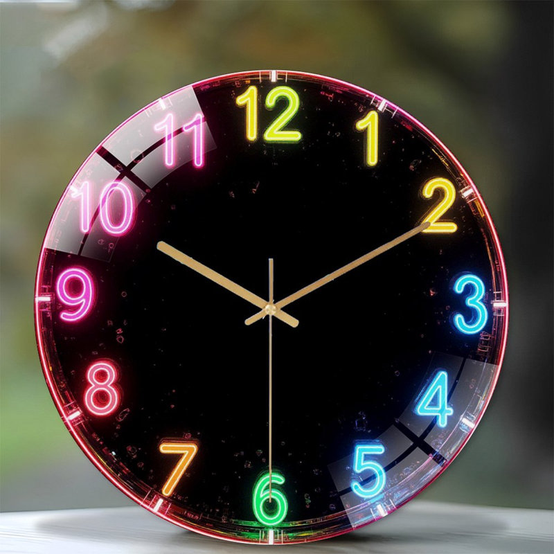 Horloge murale Neon