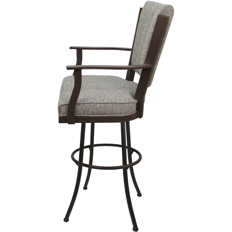 Tabouret de bar pivotant Cunegonda, Brun/brun clair
