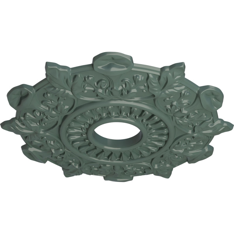 Endurathane Preston Ceiling Medallion, 17 1/2"OD x 4"ID x 1"P (Fits Canopies up to 4"), Hand-Painted Cloud Burst Finish