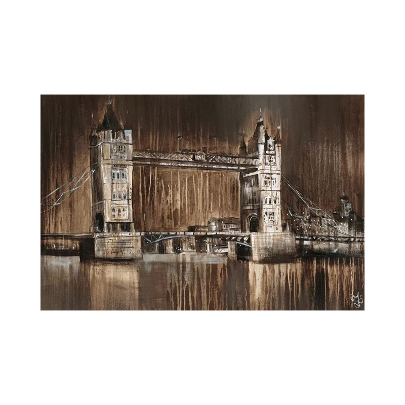 London Tower Bridge by Yuliya Volynets - Wrapped Canvas Painting, 20.32 cm H x 30.48 cm W