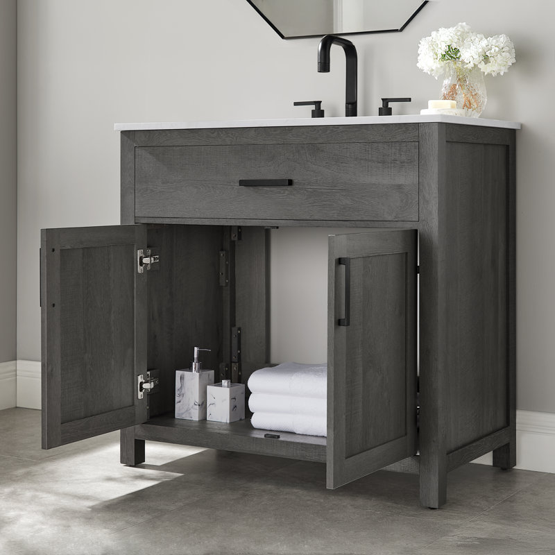 36'' Single Bathroom Vanity with Engineered Stone Top