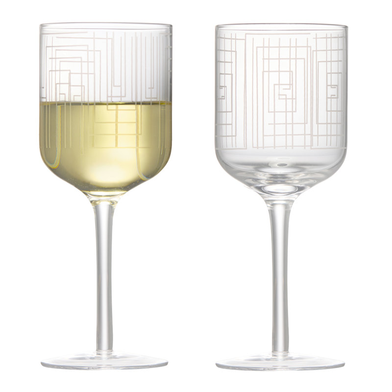 Maze - Wine Glasses - Set of 2 - Clear