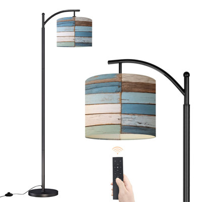 Lampe sur pied à arc avec abat-jour réglable Beach