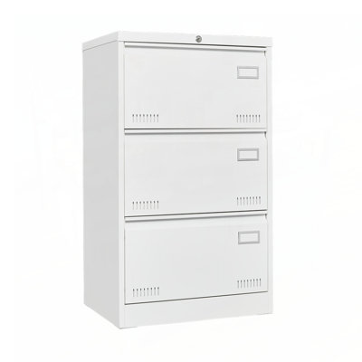 Filing Cabinet Lateral File Cabinet 3 Drawer with Lock, Ideal for Legal Letter A4 F4 Documents, Home and Office Use