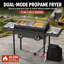 40,000 Btu Outdoor Propane Deep Fryer With Baskets & Lids 