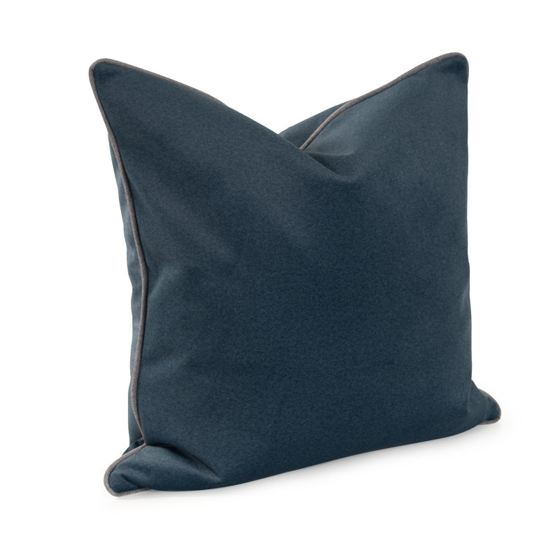 Oreiller en polyester 24 x 24 Qiviut, Polyester, Bleu, Carré 24 po