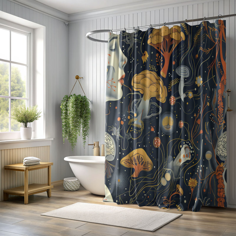 Nerve Cells - Premium Shower Curtain, 74"H x 71"W