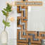 Glass Rectangular Gold Frame Wall Mirror