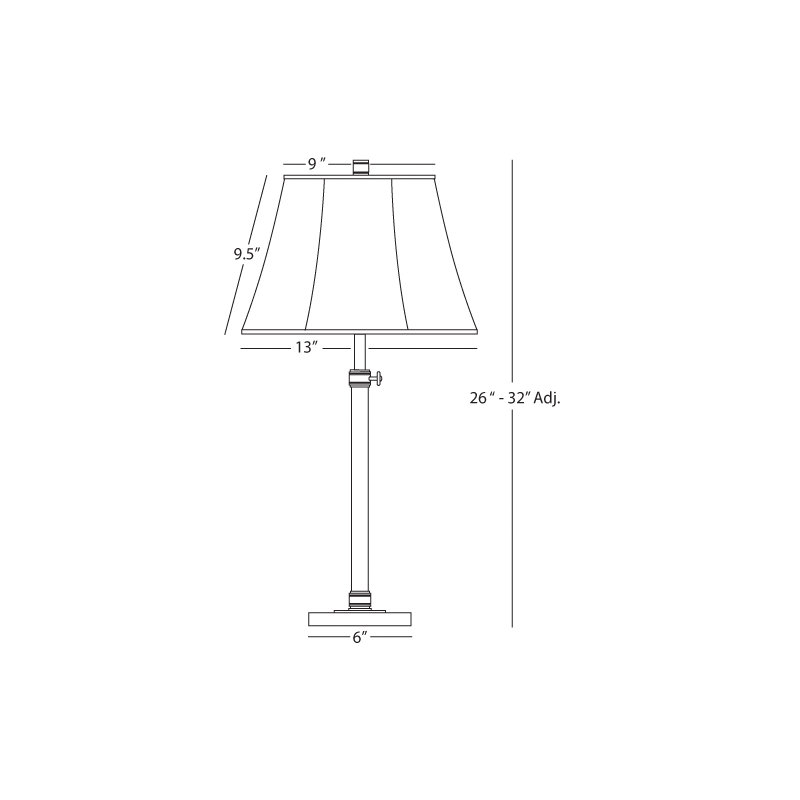 Bruno Buffet Table Lamp, Gray Taupe