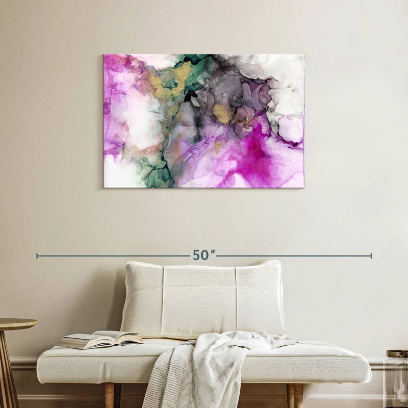 Avery Magenta Expression I, 24" H x 36" W