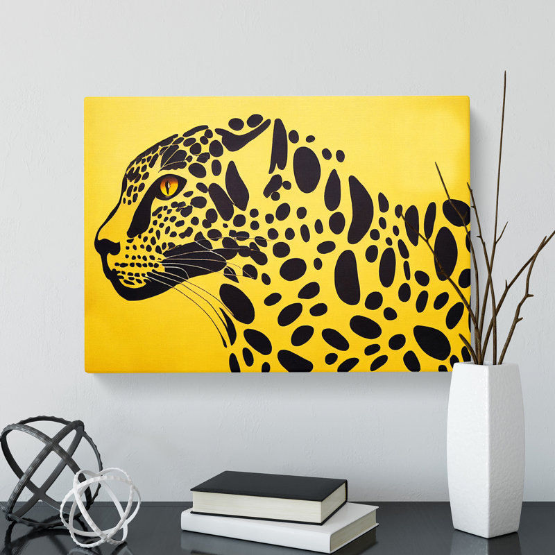The Compelling Leopard Abstract - Wrapped Canvas, 50cm H x 76cm W x 3cm D