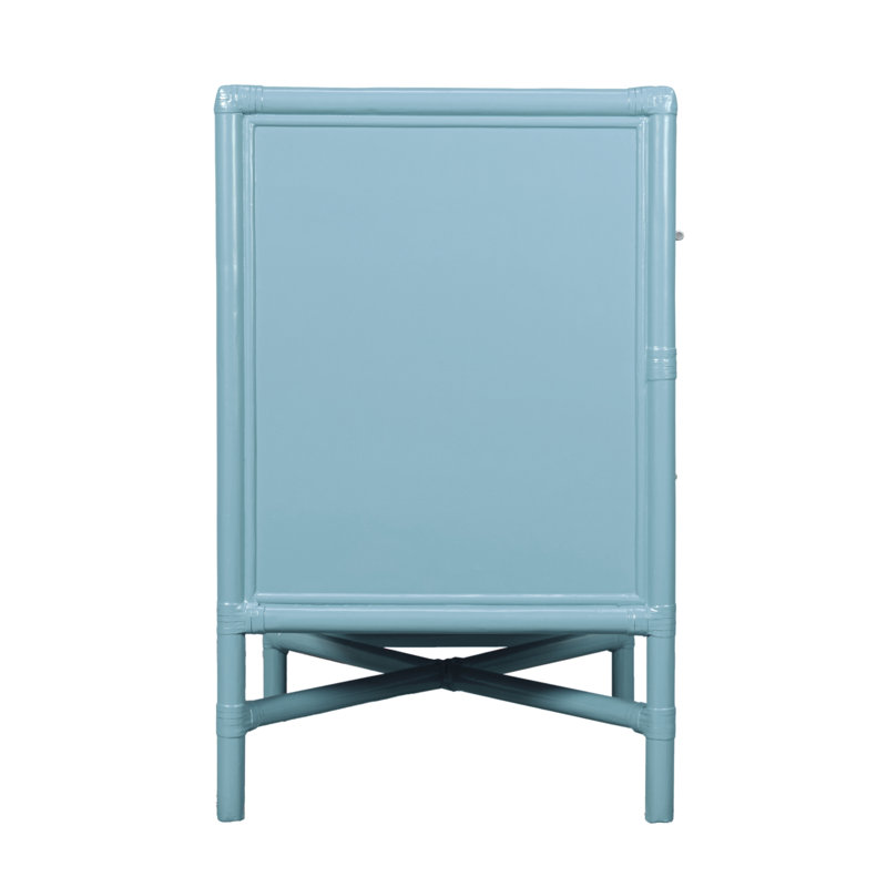 Venice 4 Drawers 54" W Double Dresser, Pool Blue