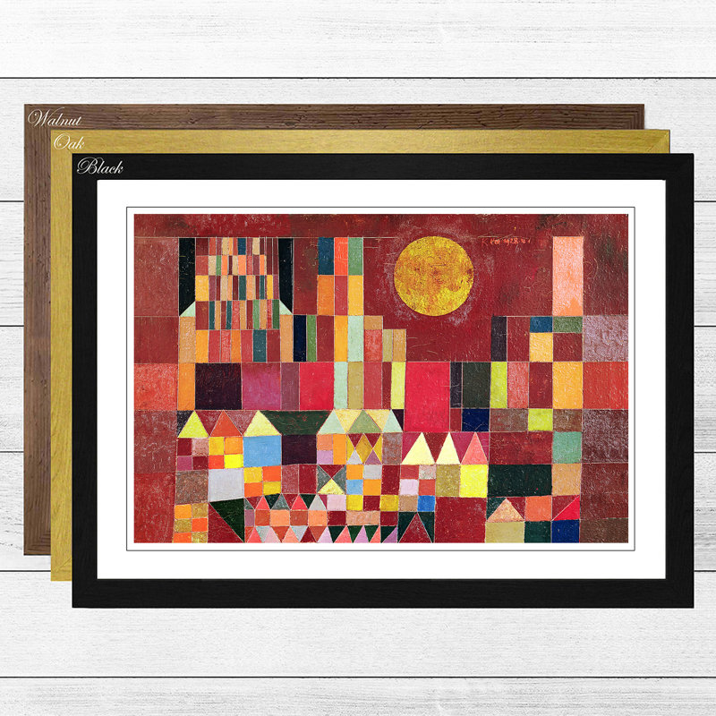 Slot Og Sol by - Framed Print, Black