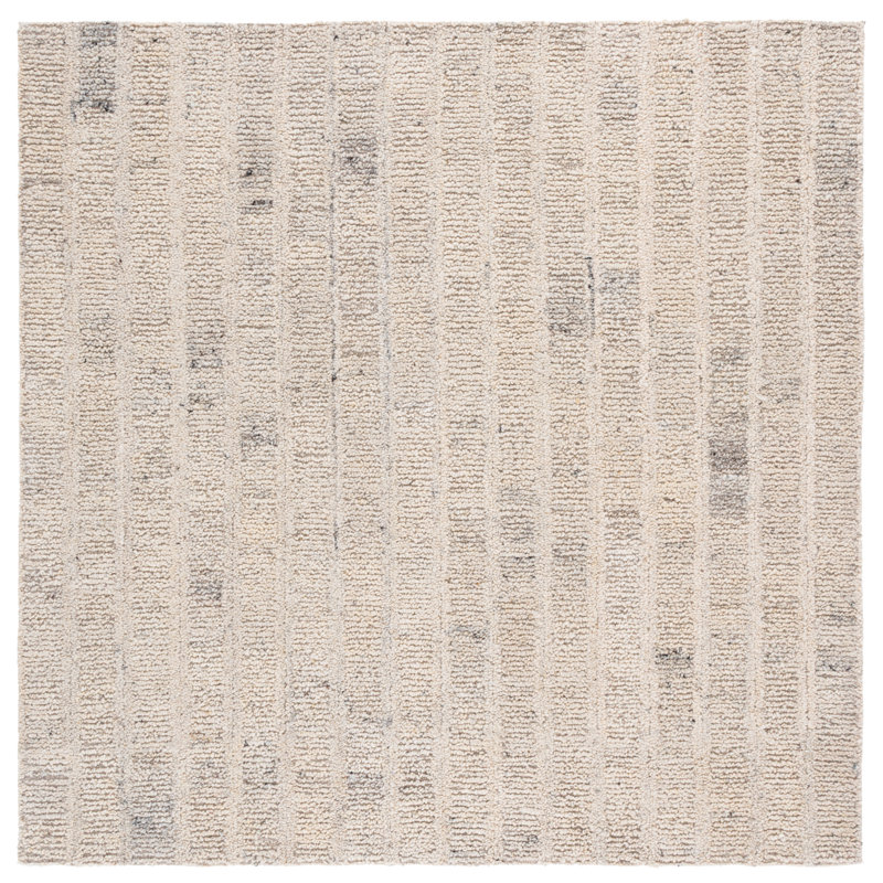 Harvest 108 Hand Tufted Wool Pile Striped Rug, Square 6'