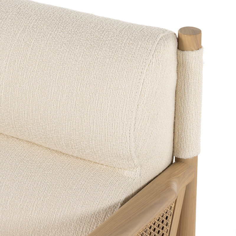 Kempsey Armchair, White Polyester Blend
