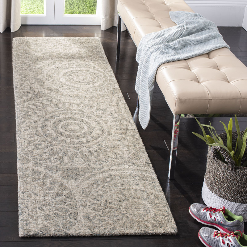 Salerna Hand Tufted Wool Abstract Rug, Runner 2'3" x 8'