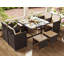 Ernesta 8 - Person Wicker Patio Dining Set with Square Table , Cushions Included-1383464234