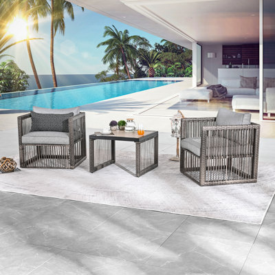 2 - Person Patio Conversation Set with Cushions