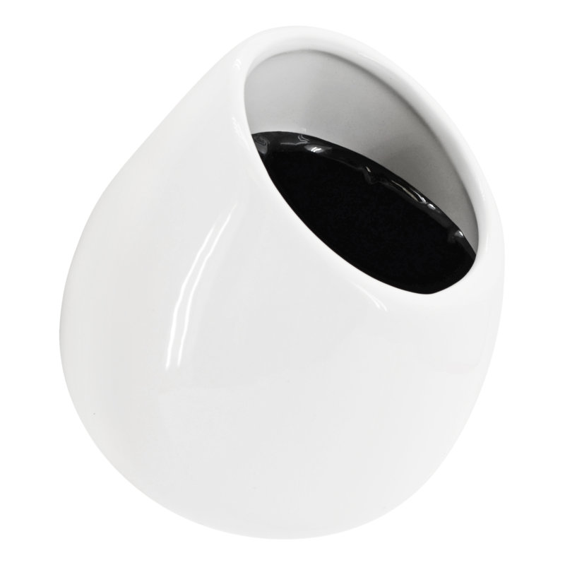 Jardinière murale Hilaria, H 6,5 po x l 5,5 po x P 5 po, Blanc lustré