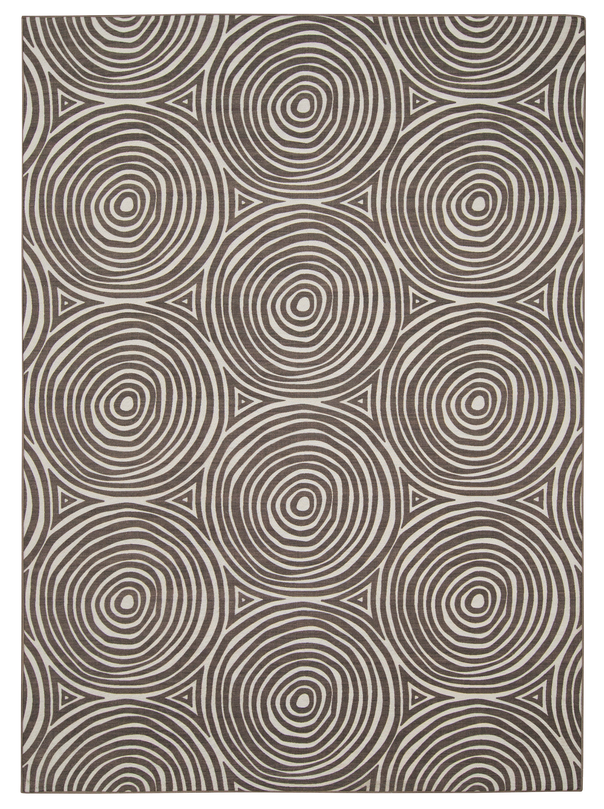 Wrought Studio™ Kivett Rugged Rings Brown and Ivory Indoor Outdoor ...