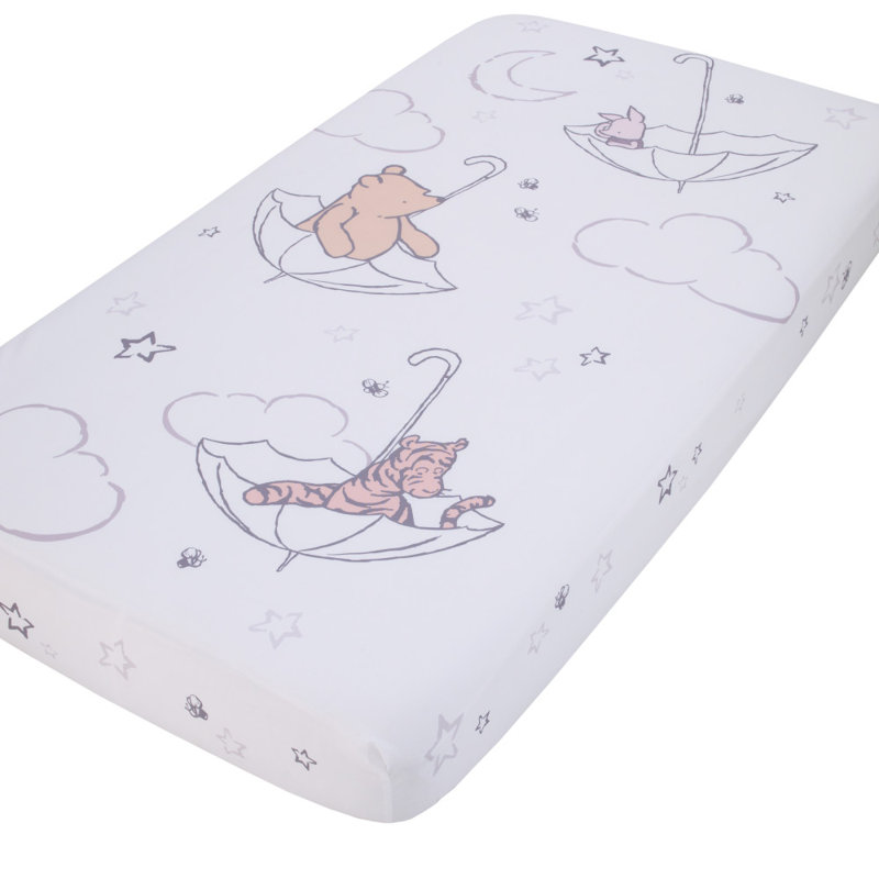 Drap-housse pour lit de bébé NoJo Disney Winnie l'ourson