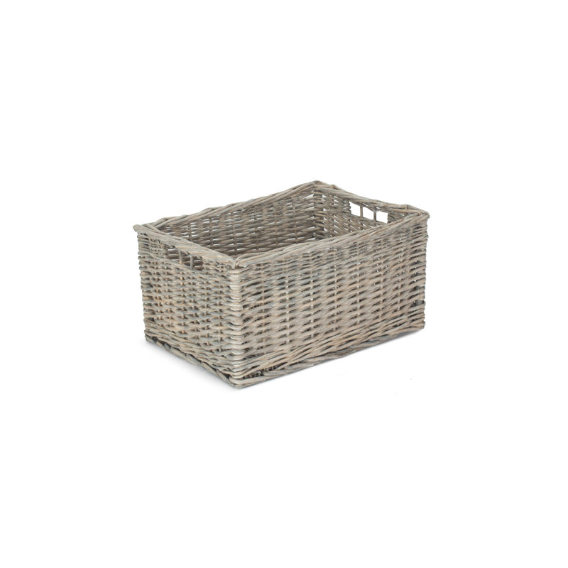 Wicker Storage Basket, 21.5cm H x 43cm W x 30cm D