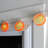 10 Battery Operated Orange Slice Summer LED String Lights - 4.5 ft Clear Wire