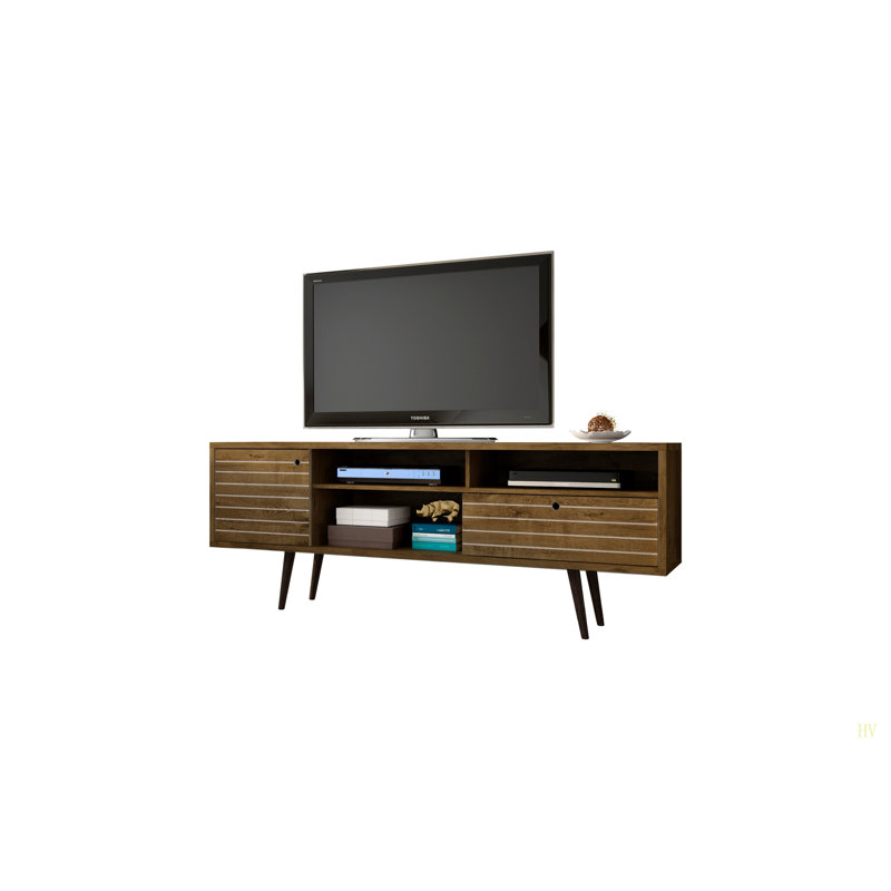 Liberty 71" TV Stand, Durable & Space-Saving Design, Elegant Decor For Living Room & Bedroom, Brown