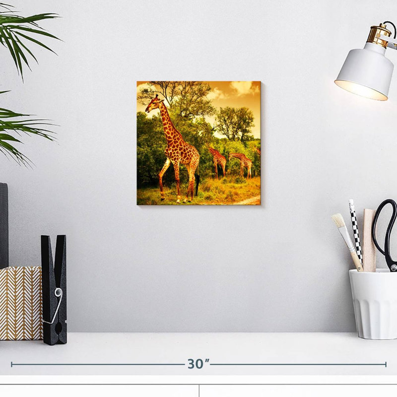 Crowle, safari africain girafes, H 10 po x l 10 po