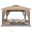 Dikasun l 12 pi. X 10 pi. D Pavillon de jardin en acier-94857906