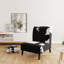 Fauteuil de chambre en tissu noir et blanc Crossing Paths I