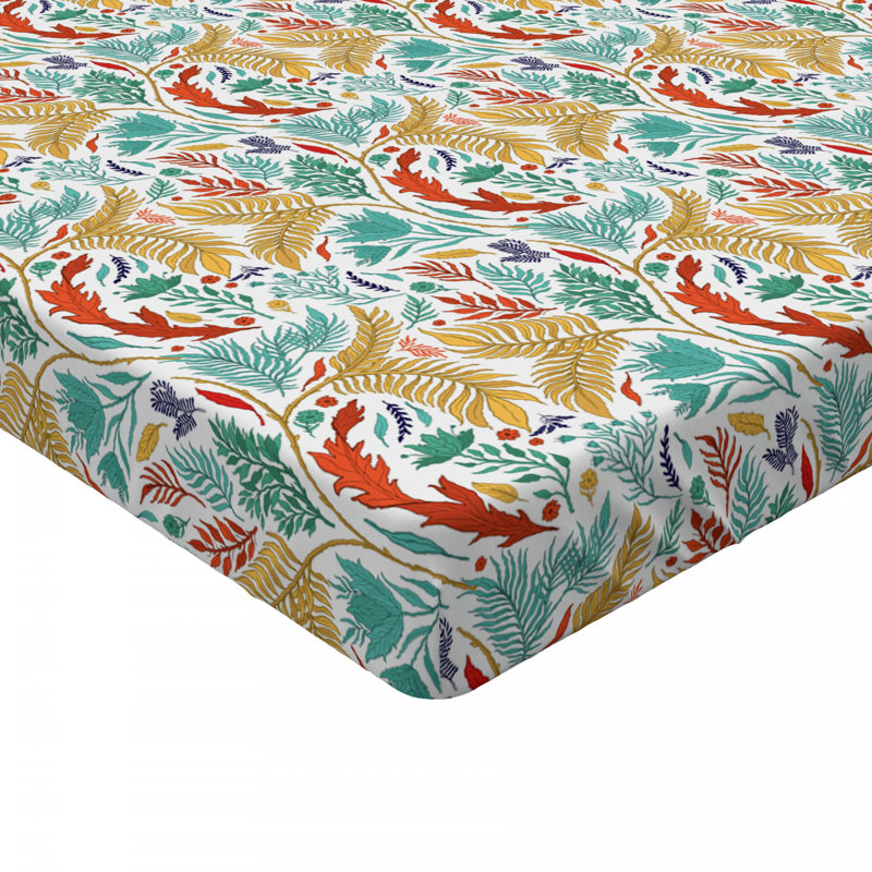Microfiber Floral Fitted Sheet, Queen Fitted Sheet