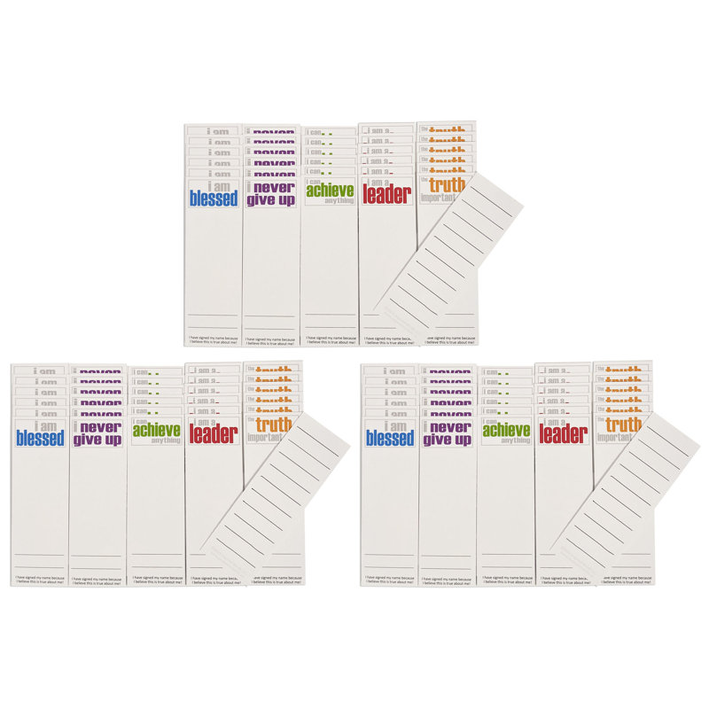 Marque-pages, ensemble d'encouragement, 30 par ensemble, 3 ensembles