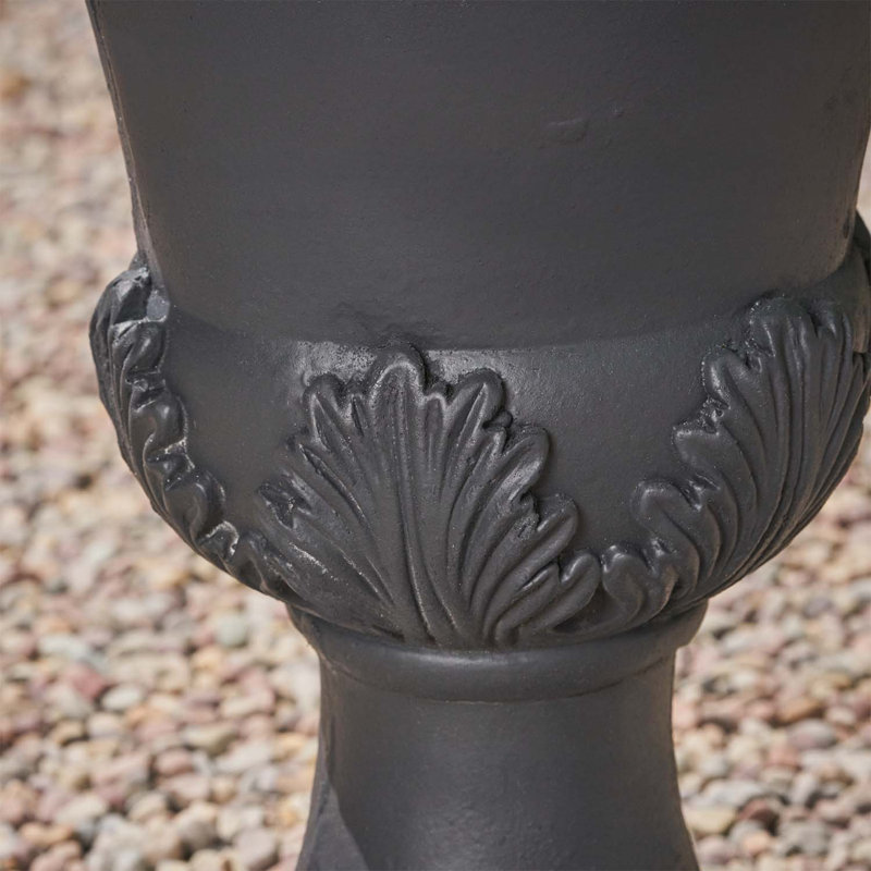 Pot à fleurs léger en béton avec design romain et système de drainage pour l'intérieur et l'extérieur