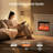 Electric Fireplace with Mantel, Electric Fireplace Insert, With Timer, Remote Control, Adjustable Flame Color, 1400W-150295633