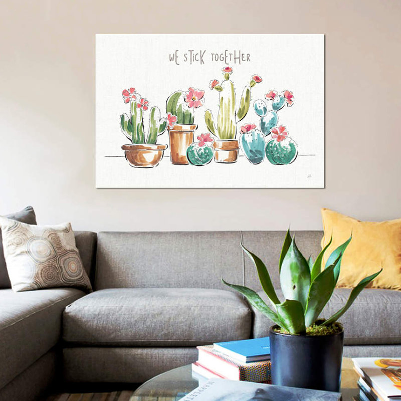 « désert fleuri i » par daphné brissonnet,, reproduction d’impression sur toile tendue, H 18 po x l 26 po x P 1,5 po