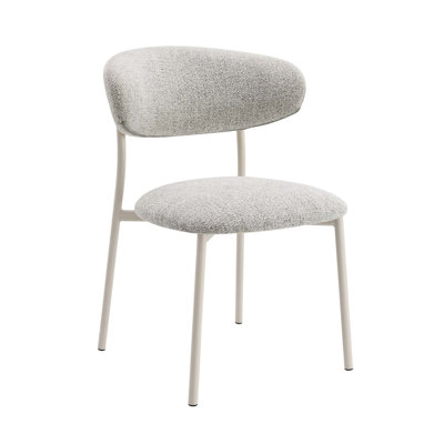 Chaise d'appoint en tissu gris clair, ensemble de 2
