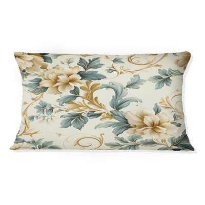 Vintage Ornamental Frames Victorian Pattern IV - Floral Polyester Pillow