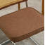 Ensemble de 2 chaises de salle à manger modernes en lin, dossier en rotin et base chromée, café-1319906390