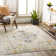 Cabe Machine Woven Oriental Yellow Area Rug