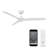 54" Blitzen 3 - Blade Smart Ceiling Fan With Remote Control Included, Works With Google Assistant, Amazon Alexa, iOS And Android APP-56616320-55354972