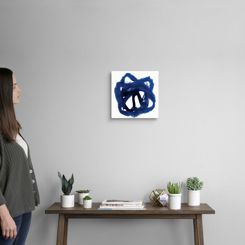 "Eternal Indigo I" par PI studio, reproduction d’art sur toile, Toile tendue, H 12 po x l 12 po x P 1,25 po