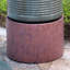 Grande fontaine à tour cylindrique haute de 44 po avec base rustique-1761804844