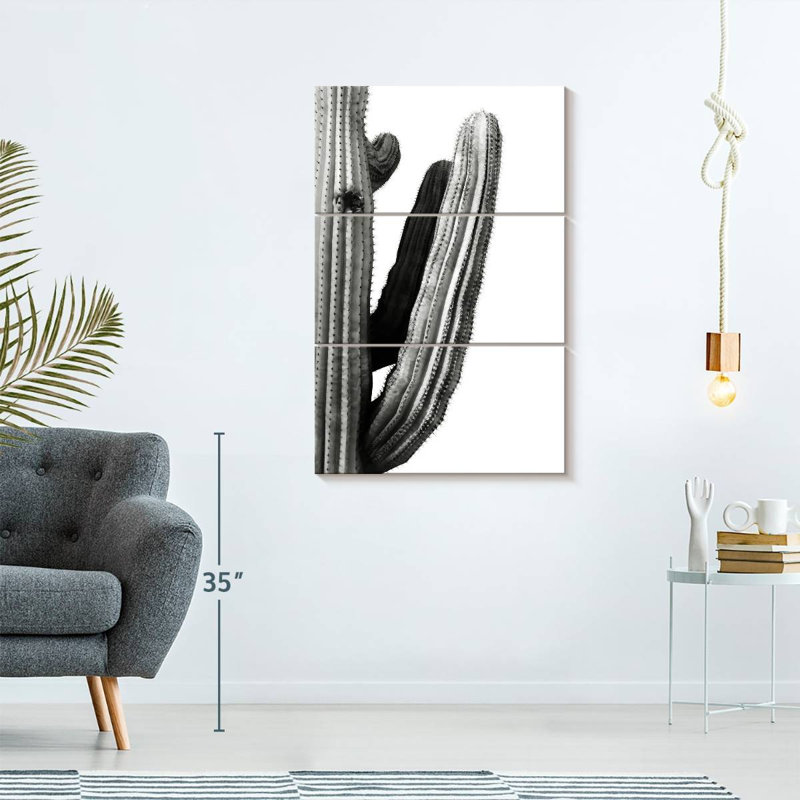 " Cactus Branch " 3 - Pieces, 57" H x 36" W x 1.25" D