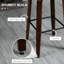 Tabourets de bar, de 2, noir. Cuir d'unité centrale, dossier et repose-pieds. 360 pieds pivotants en bois massif pour un look moderne avec 2 tabourets noirs. Cuir avec élévation élégante