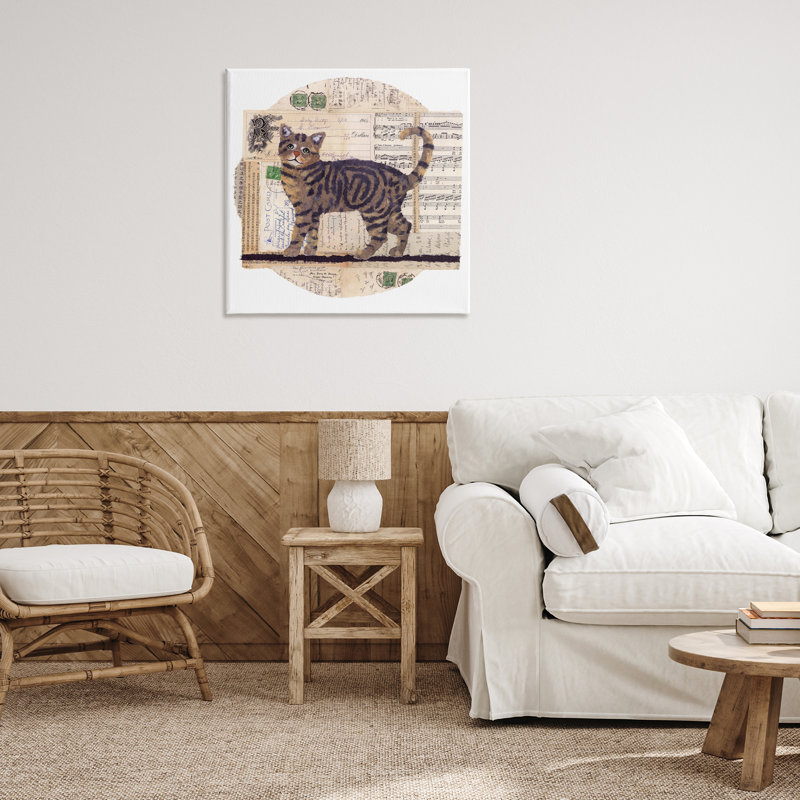 «Tabby Cat Collage» par Nancy Overton, H 36 po x l 36 po x P 1,5 po