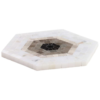 Ako 6" Hexagon Marble Micro Mosaic Tile