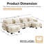 Ensemble de canapé modulaire et repose-pieds en U à 3 places Nimbus-130934235-130934236
