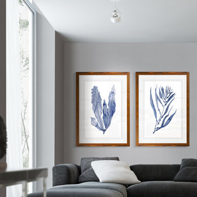 Seaweed Under Water III" - 2-Piece Painting Print Set